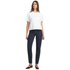 Guess Jeans t-shirt bianca logo triangolo boxy fit W4YI05 K8HM0 G011 T-shirt Guess Jeans