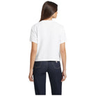 Guess Jeans t-shirt bianca logo triangolo boxy fit W4YI05 K8HM0 G011 T-shirt Guess Jeans