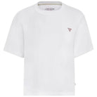 Guess Jeans t-shirt bianca logo triangolo boxy fit W4YI05 K8HM0 G011 T-shirt Guess Jeans