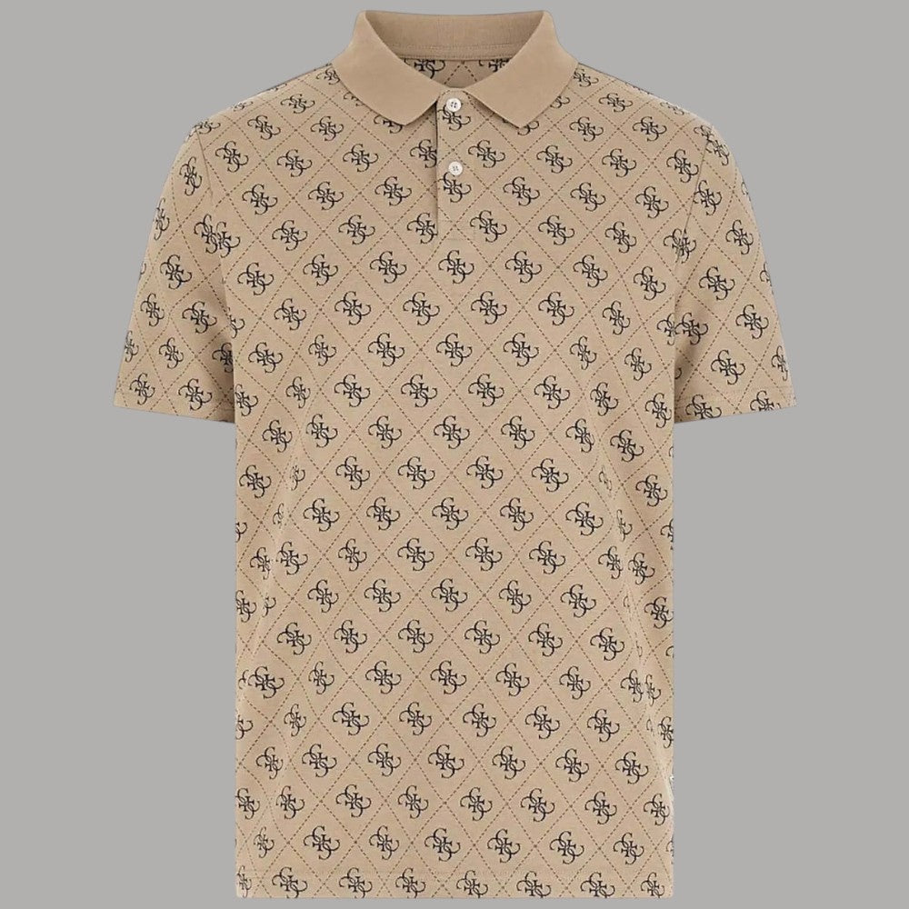 Guess Polo Maglia 4G Logo, Cotone Eco & Poliestere, Vestibilità Regular - Prodotti di Classe