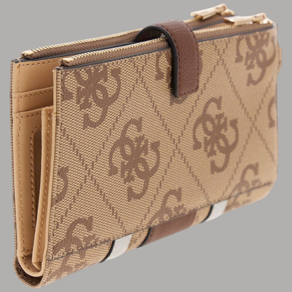 Guess Portafoglio Donna Laurel con Logo 4G e Zip Dorata - Prodotti di Classe