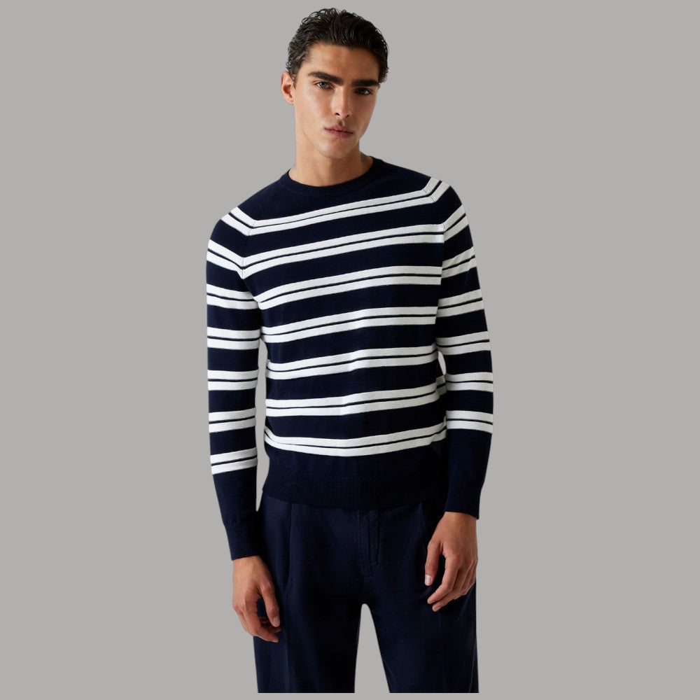 Guess Pullover a Righe Uomo Cotone Girocollo Regular Fit - Prodotti di Classe