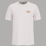 T-shirt Guess da uomo in cotone bianca con piccola stampa grafica retro sul petto