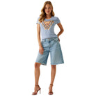 Guess t-shirt polvere TRIANGLE FLOWERS W5YI08J1314A70Q T-shirt Guess