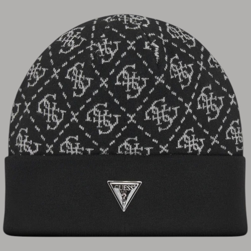 Guess berretto nero con logo 4G in misto seta M5BZ18 Z0442 FJAJ - Prodotti di Classe