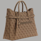 Guess borsa a mano Yesba latte con tracolla e logo dorato - Prodotti di Classe