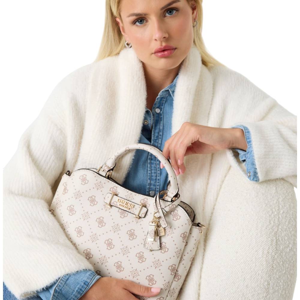 Guess borsa a mano crema Silia 4G logo peony HWGP9890060VNO Borse Guess