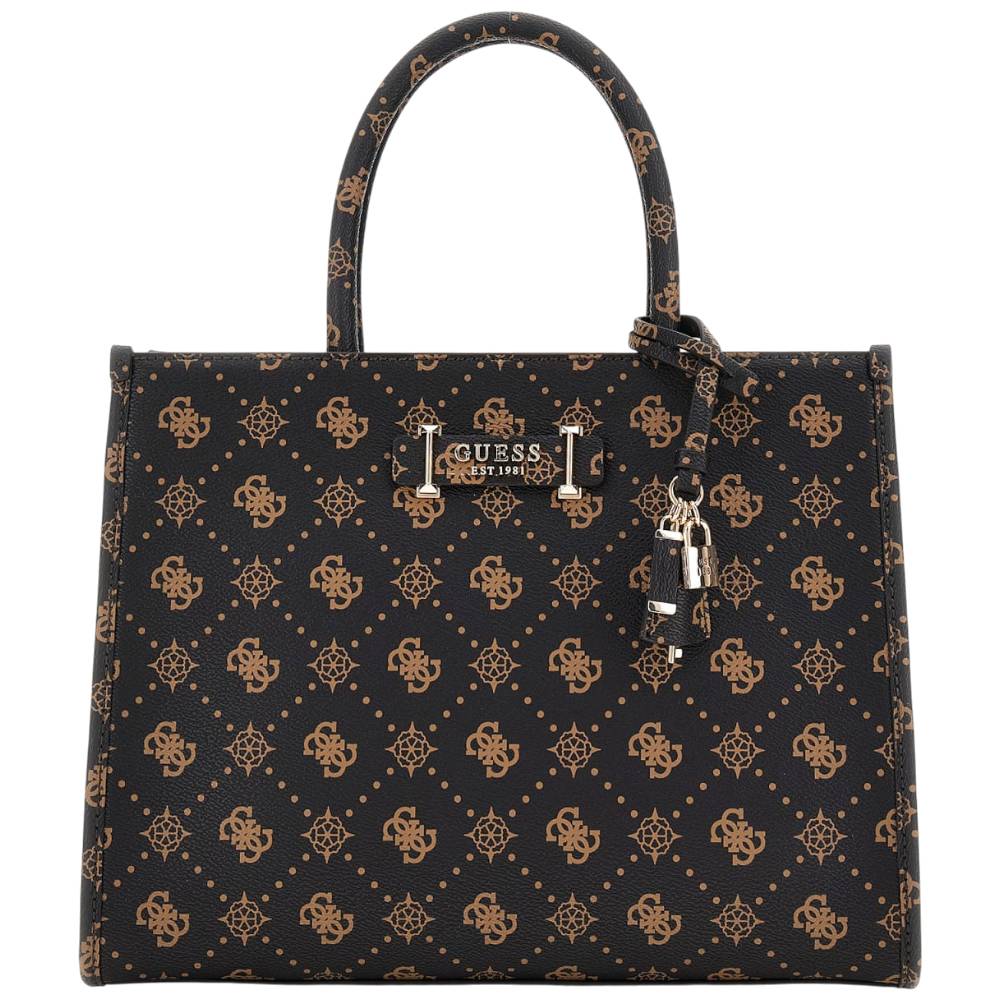 Guess borsa a mano marrone SILIA 4G logo peony HWGP9890220ESL Borse Guess