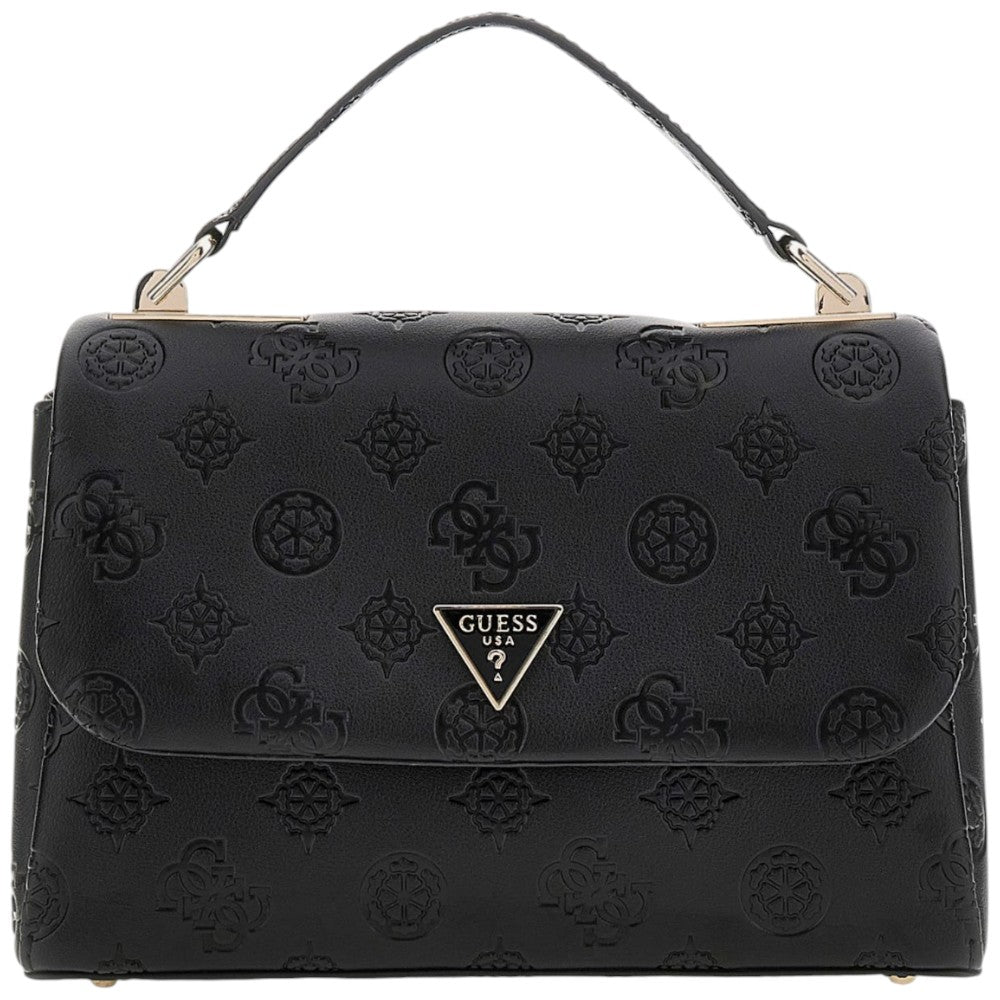 Guess borsa a mano nera 4G Logo peony TISHA HWPD7764200BLO Borse Guess