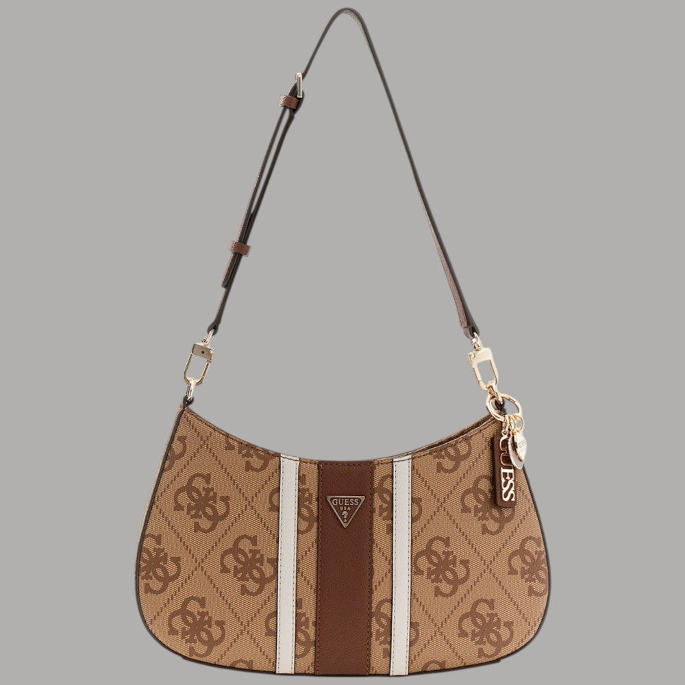 Guess borsa a spalla Noelle con logo e charm dorati - Prodotti di Classe