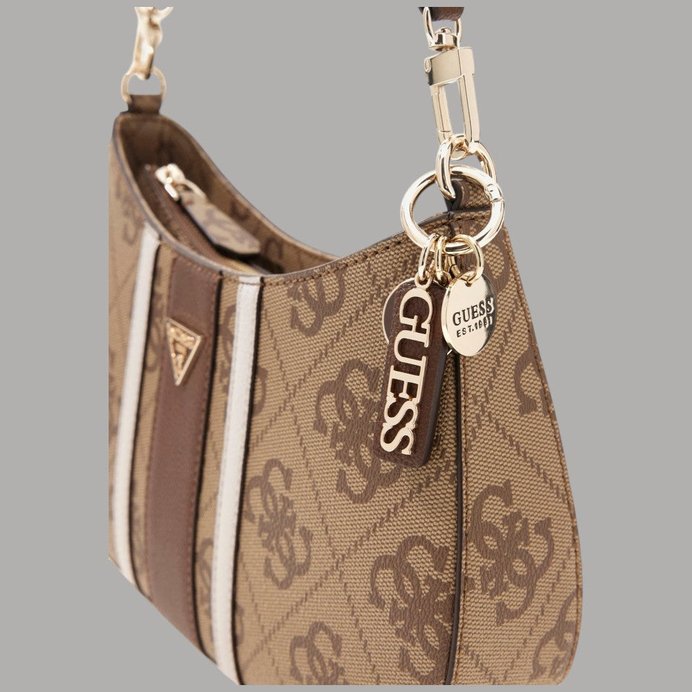 Guess borsa a spalla Noelle con logo e charm dorati - Prodotti di Classe