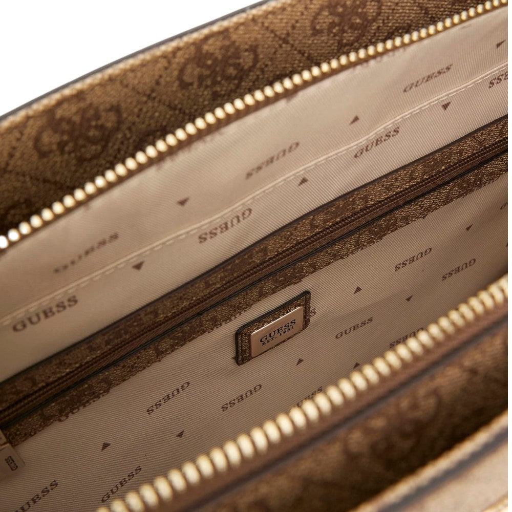 Guess borsa a spalla marrone 4G Logo NOELLE HWBG9672250LGW Borse Guess