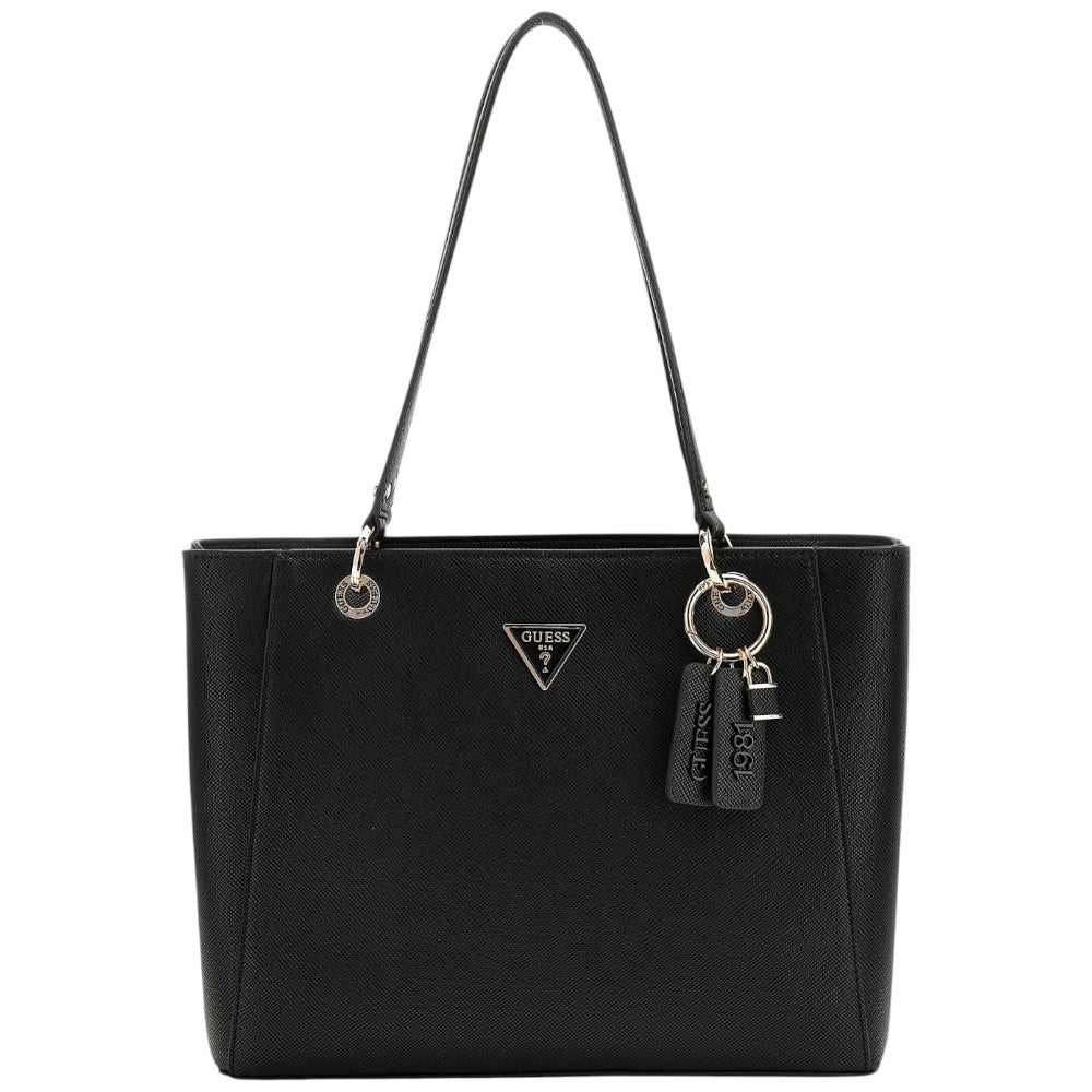 Guess borsa a spalla nera saffiano NOELLE HWZG9672250BLA Borse Guess