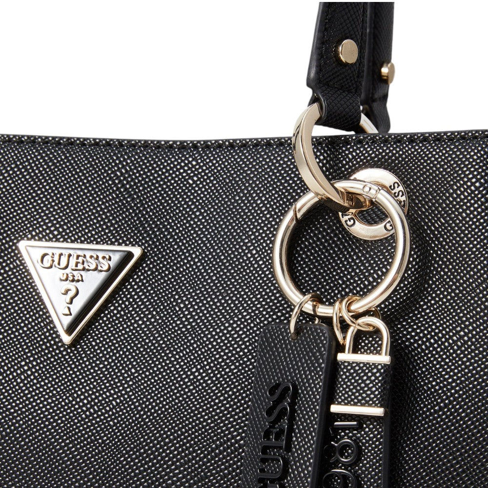 Guess borsa a spalla nera saffiano NOELLE HWZG9672250BLA Borse Guess