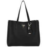 Borsa tote nera Guess con manici lunghi e zip superiore