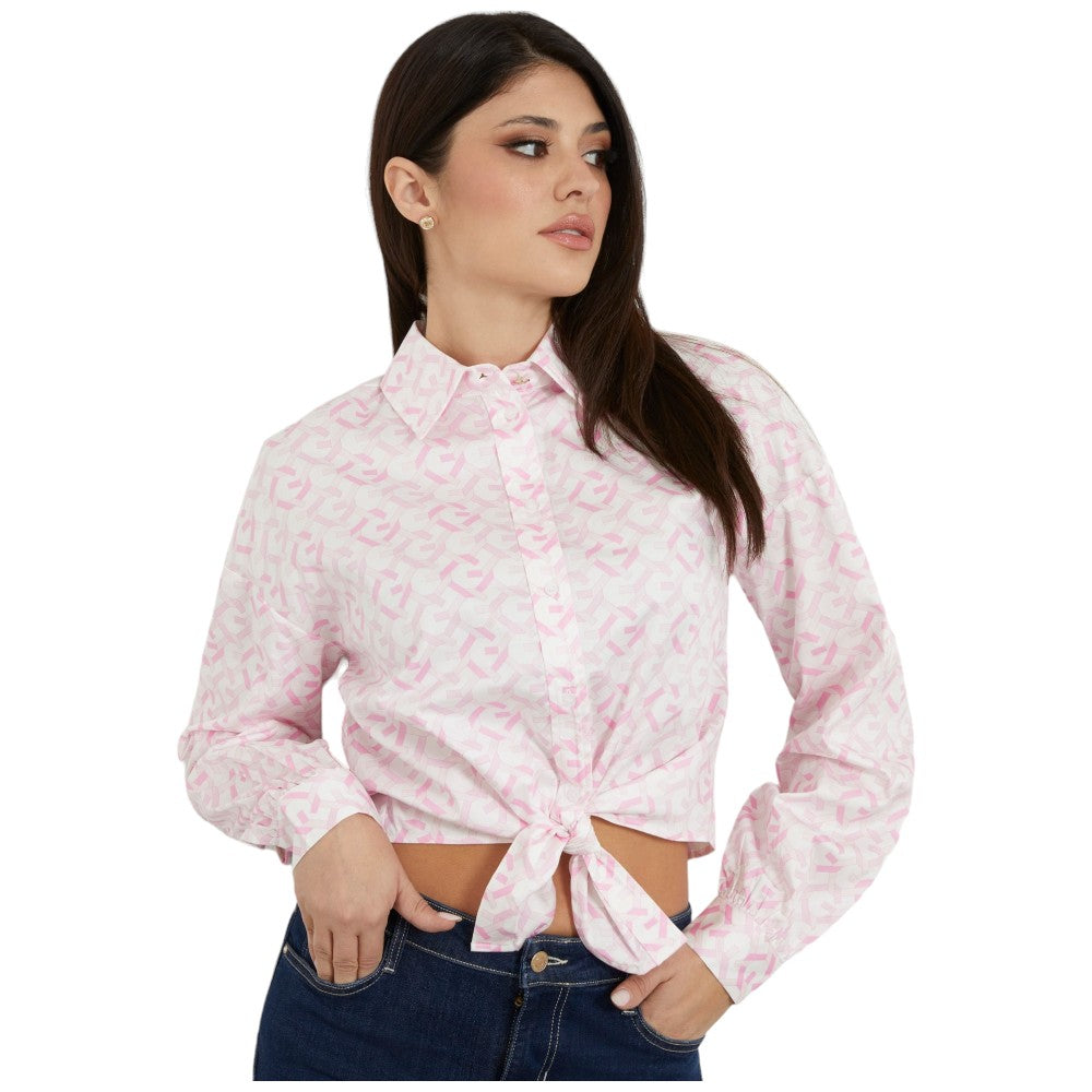 Guess camicia rosa DEA BOWED W4RH59 WE2Q0 Camicie Guess