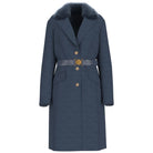 Guess cappotto blu con cintura NEW PATRICE W5BL25W2672G77G Cappotti Guess