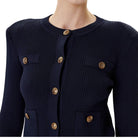 Guess cardigan blu maglia a costine EMMIE W5YR09Z0130G7V2 Maglieria Guess