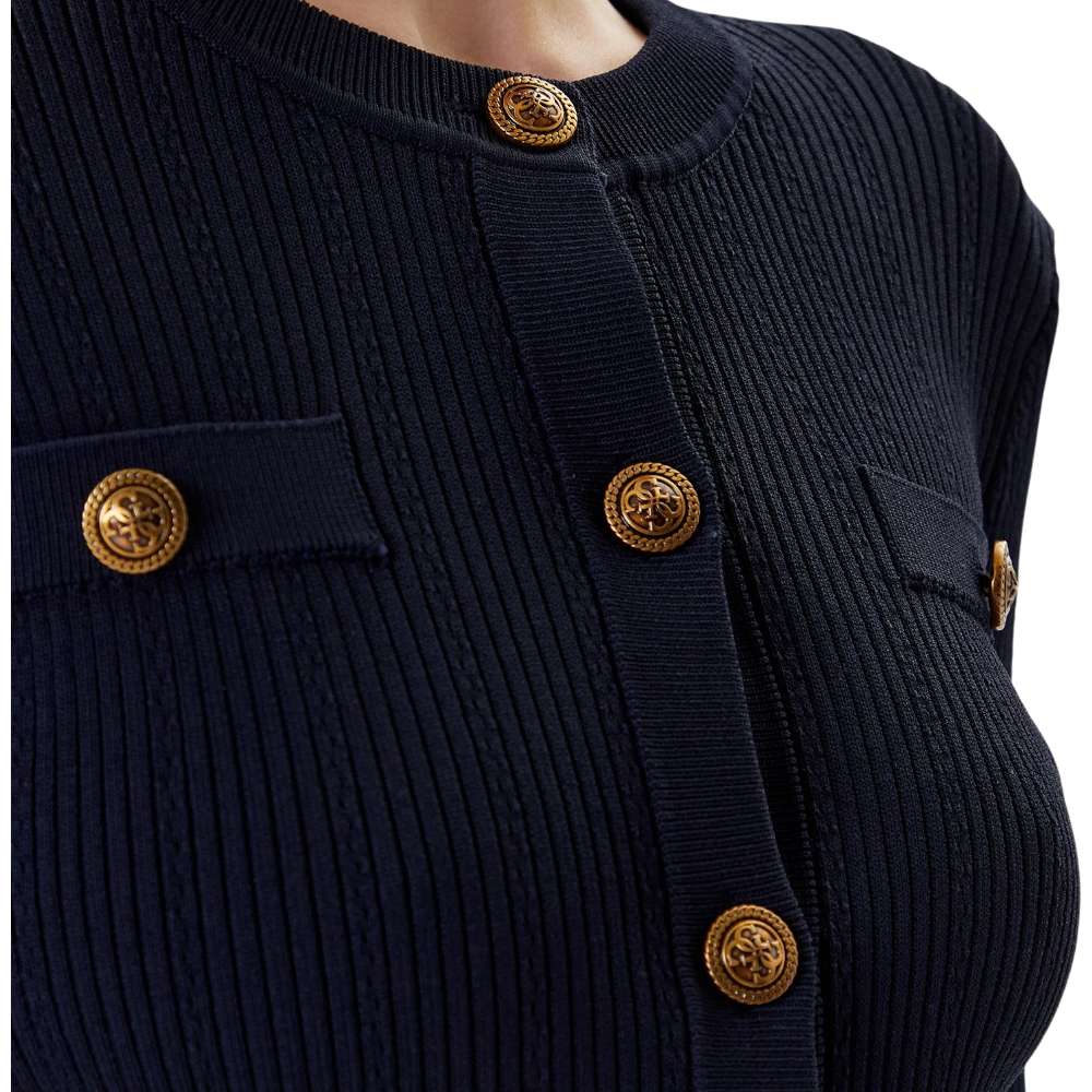 Guess cardigan blu maglia a costine EMMIE W5YR09Z0130G7V2 Maglieria Guess