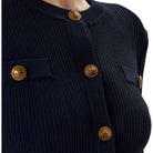 Guess cardigan blu maglia a costine EMMIE W5YR09Z0130G7V2 Maglieria Guess