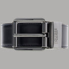 Cintura in pelle Guess nera reversibile con fibbia cromata rettangolare