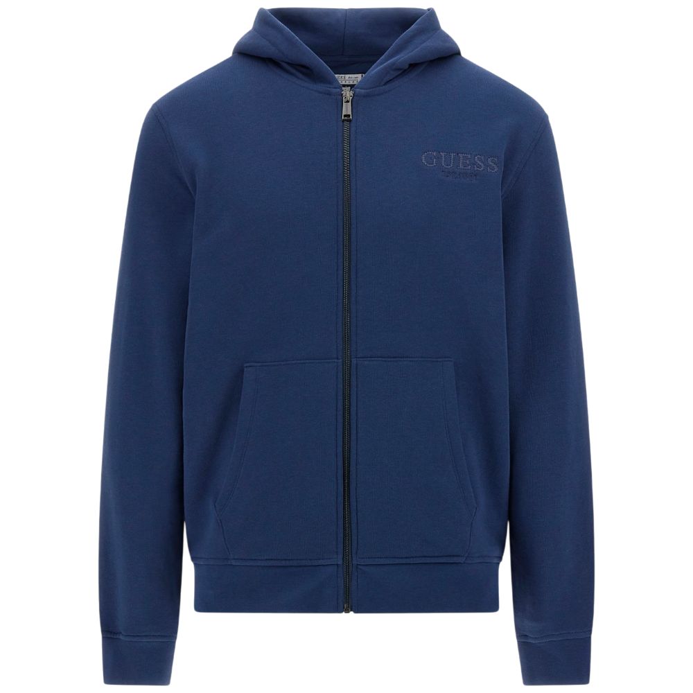 Guess felpa blu con zip e cappuccio M5YQ48 KCN01 G7EG Felpe Guess