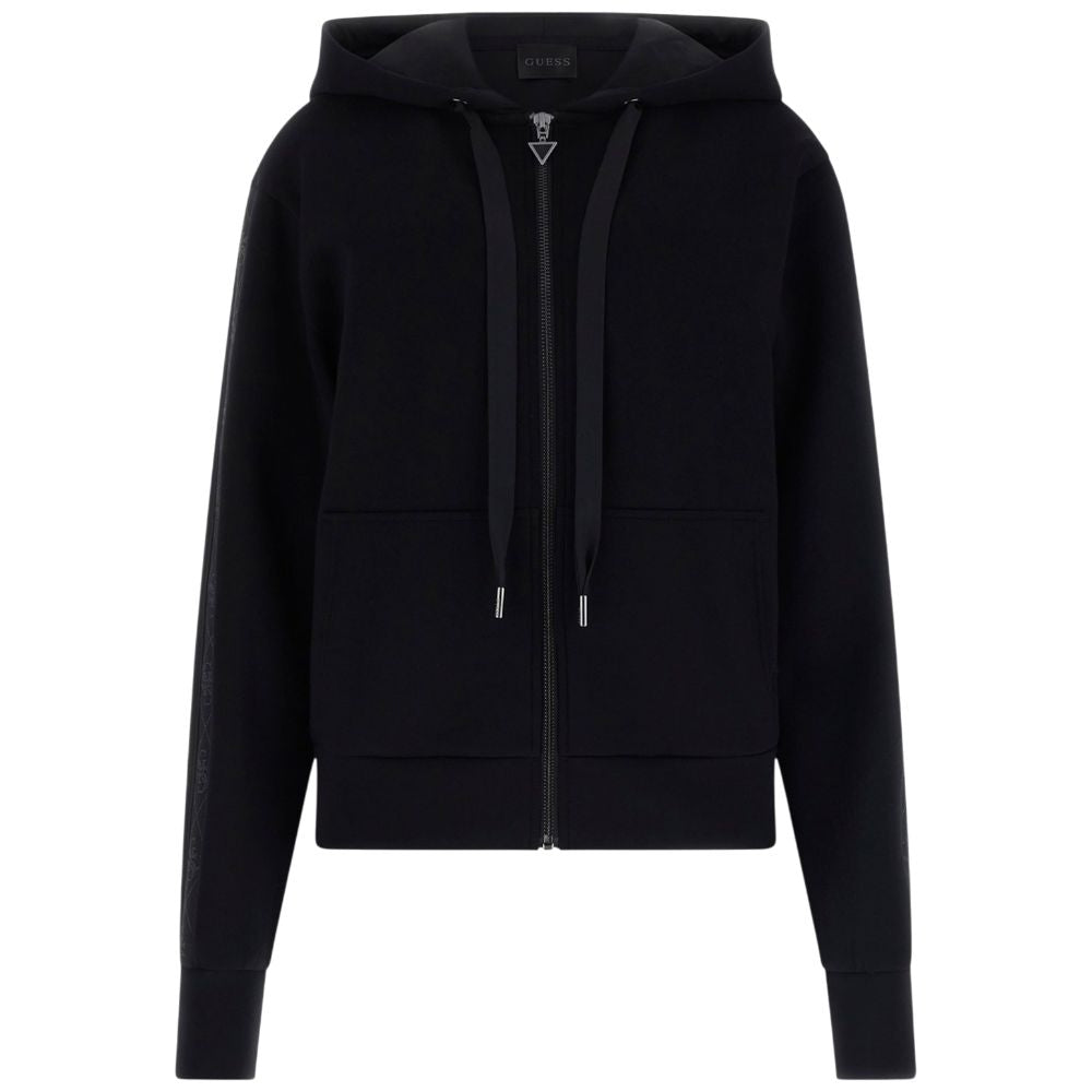 Guess felpa nera in scuba NEW HOODED W5YQ05 KBYE2 JBLK Felpe Guess