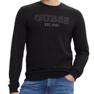 Guess felpa nera logo ricamato BEAU M5YQ08KCN01JBLK Felpe Guess