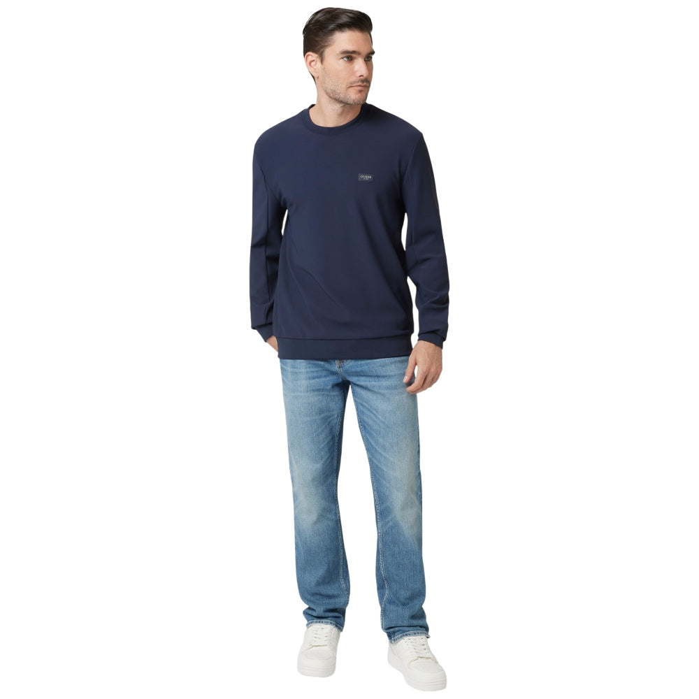 Guess felpa tecnica stretch blu M4YQ09 KCBL0 G7V2 Felpe Guess