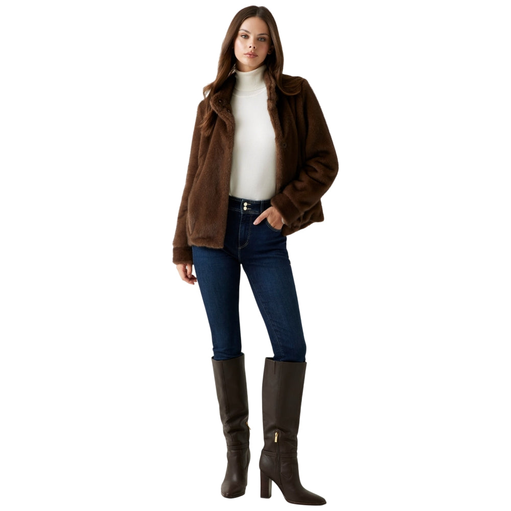 Guess giacca in pelliccia sintetica LUNA W5BL64 W3920 F18S Giubbini Guess