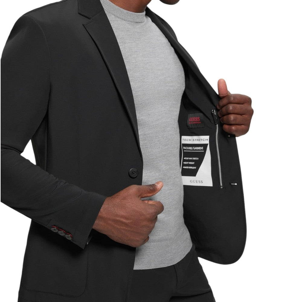 Guess giacca nera blazer monopetto Tyron M5RN09 WGUP2 JBLK Giacche Guess
