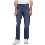 Jeans Guess Angel blu scuro, cinque tasche, passanti cintura, patta con bottoni