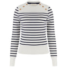 Guess maglione a righe bianco blu HELEN W5BR36Z0422S00J Maglieria Guess