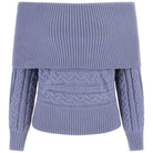 Guess maglione a trecce scollo Bardot W5BR55Z2ZK2G7HZ Maglieria Guess