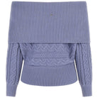 Guess maglione a trecce scollo Bardot W5BR55Z2ZK2G7HZ Maglieria Guess