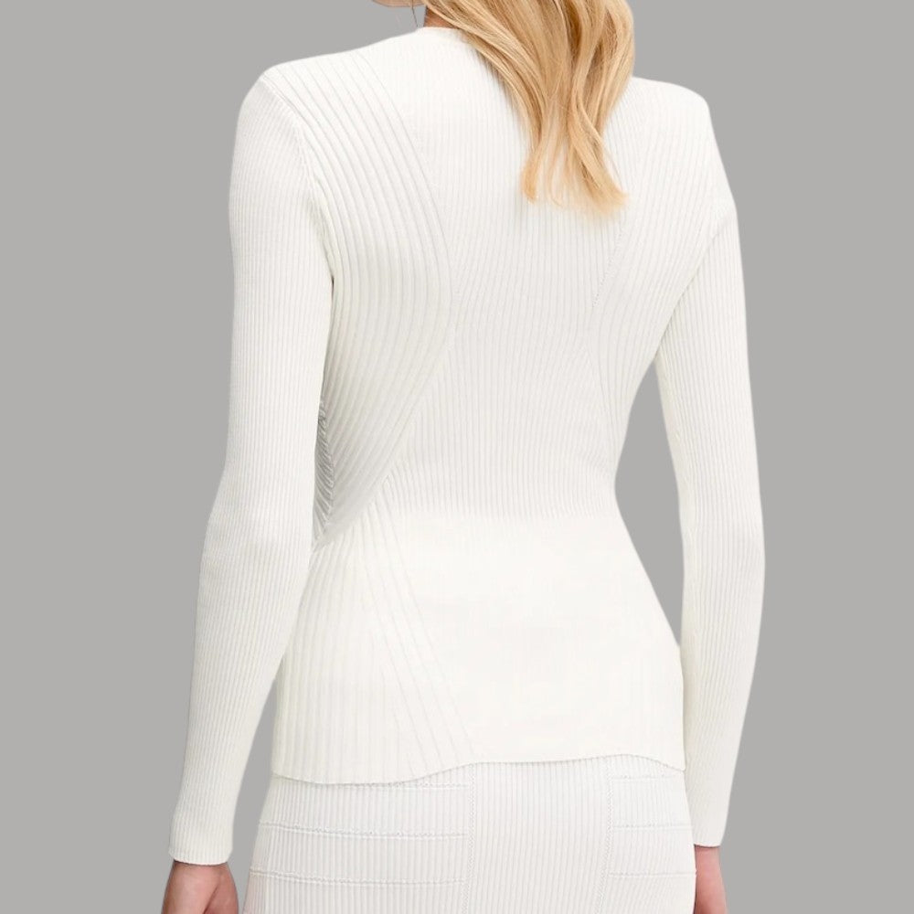 Guess maglione bianco a coste W5YR08 Z0040 G012 - Prodotti di Classe