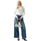 Guess maglione bianco collo alto con triangolo MELANIE W5BR39Z2NQ2G012 Maglieria Guess