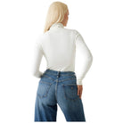 Guess maglione bianco collo alto con triangolo MELANIE W5BR39Z2NQ2G012 Maglieria Guess