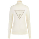 Guess maglione bianco collo alto con triangolo MELANIE W5BR39Z2NQ2G012 Maglieria Guess