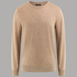 Maglione in maglia corda con scollo rotondo e motivo a rombi, maniche lunghe