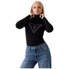 Guess maglione nero collo alto con triangolo MELANIE W5BR39Z2NQ2JBLK Maglieria Guess