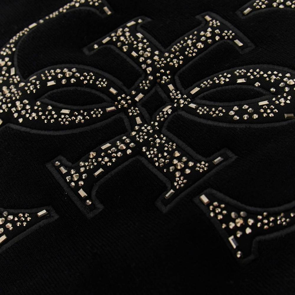 Guess maglione nero con logo borchie SYLVIE W5BR42Z26I2JBLK Maglieria Guess