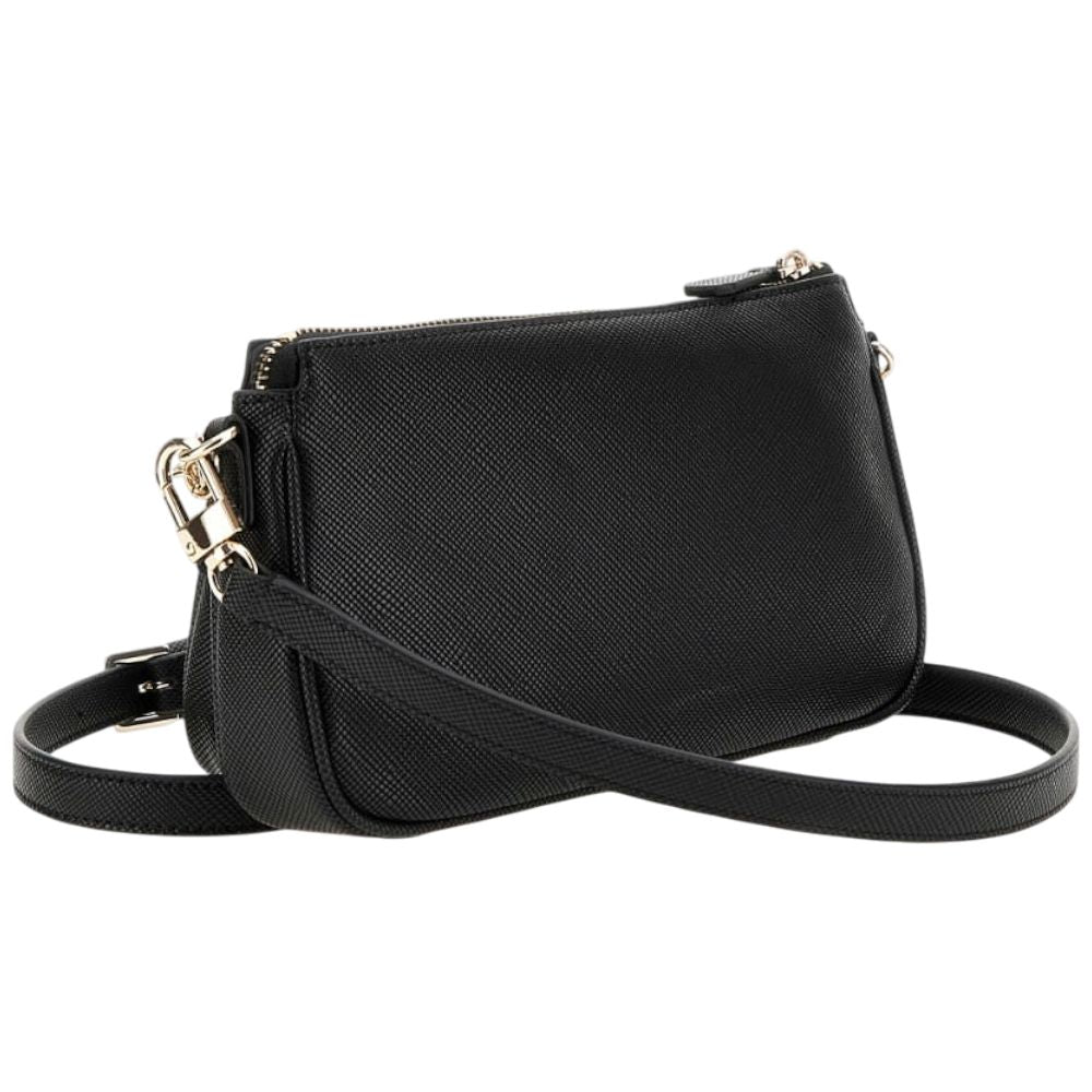 Guess mini tracolla nera in saffiano NOELLE II HWZG9672710BLA Borse Guess
