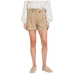 Pantaloncini Guess in tessuto sabbia con bottoni, tasche e cintura