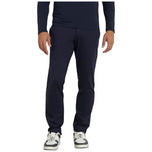 Guess pantaloni blu scuro con gamba dritta e tasche laterali, chiusura a bottone