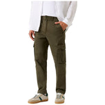 Pantaloni cargo Guess verde oliva con tasche laterali e tasca frontale