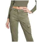 Guess pantalone cargo verde Sexy Kori W4RB59 W93CL Pantaloni Guess