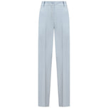 Pantalone Guess celeste a gamba dritta con chiusura frontale e passanti
