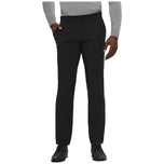 Pantaloni chino neri con passanti e chiusura con bottone