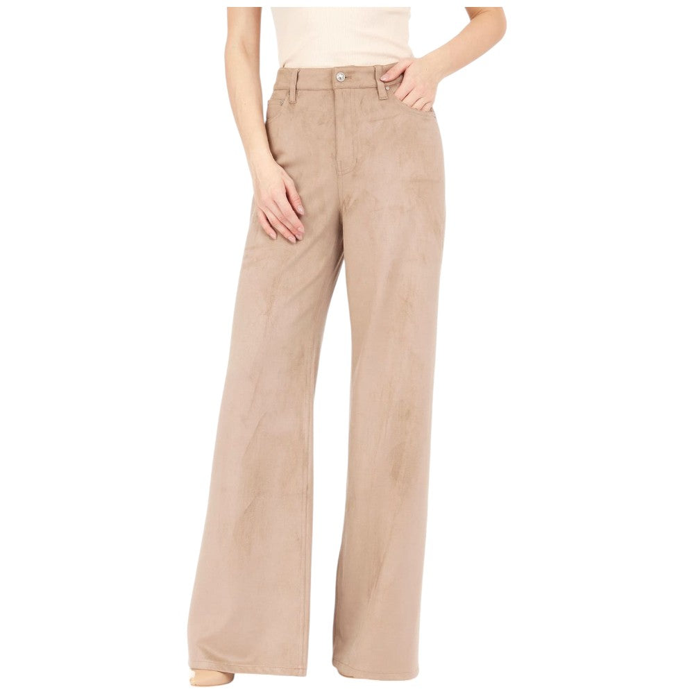 Guess pantalone in suede tortora Bellflower W5RA82 WE0L0 A10L Pantaloni Guess
